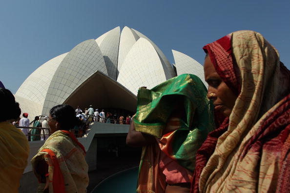 Templo Baha'i em Nova Deli, na Índia, conhecedo como "Lotus Temple" (que significa templo da flor de lótus). Foto: Cameron Spencer/Getty Images