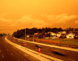 Em janeiro a fumaça dos incêndios da Austrália chegou em Auckland, na Nova Zelândia. Foto: Phil Walter/Getty Images